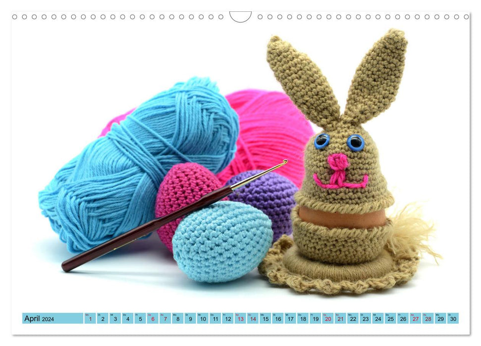 Crochet fun - crocheted decoration for every season (CALVENDO wall calendar 2024) 