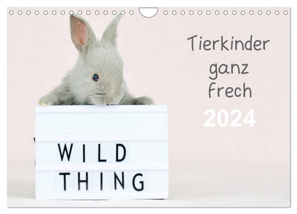 Tierkinder ganz frech (CALVENDO Wandkalender 2024)