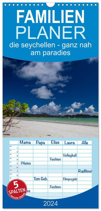 les Seychelles - tout près du paradis (Planificateur familial CALVENDO 2024) 
