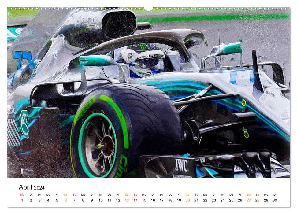Full throttle in the monoposto (CALVENDO wall calendar 2024) 
