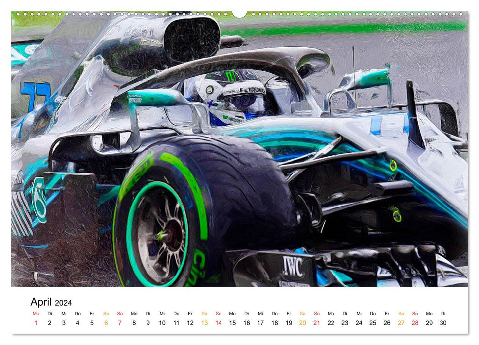 Plein gaz dans le monoposto (calendrier mural CALVENDO 2024) 