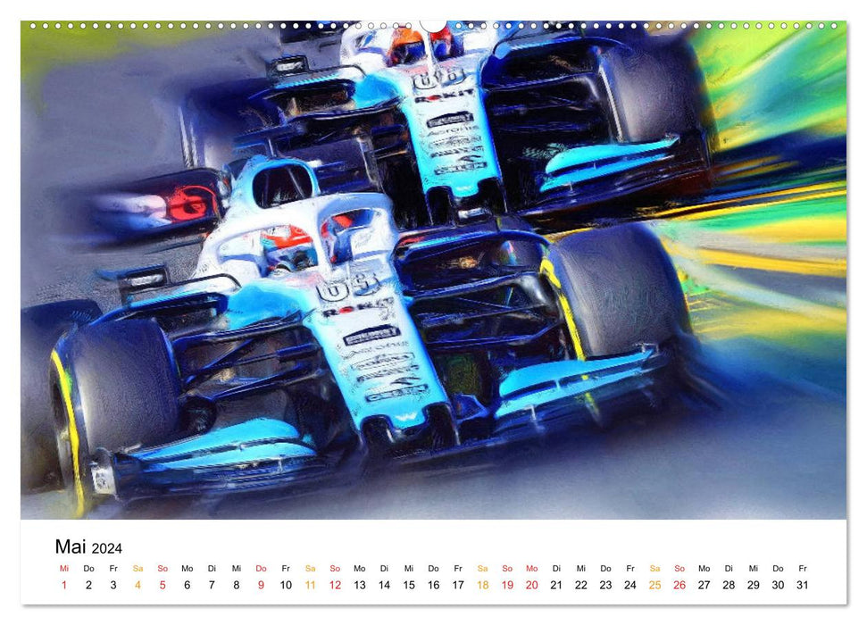 Plein gaz dans le monoposto (calendrier mural CALVENDO 2024) 