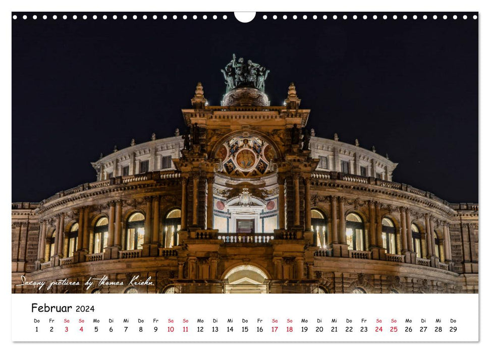 Dresden 2024 - Saxony Pictures by Thomas Kriehn (CALVENDO Wandkalender 2024)