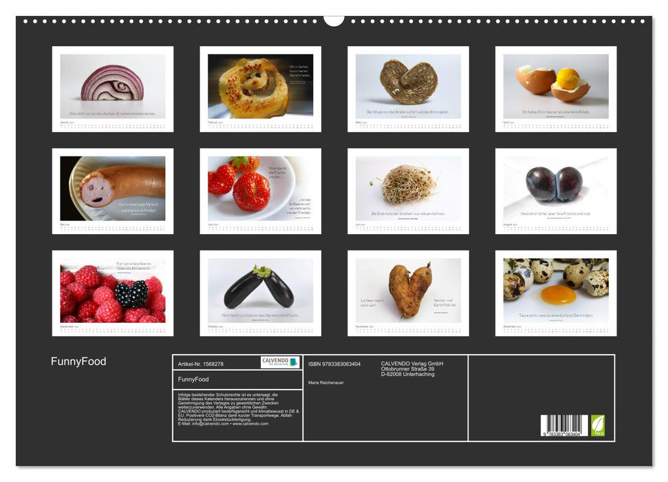 FunnyFood (CALVENDO wall calendar 2024) 