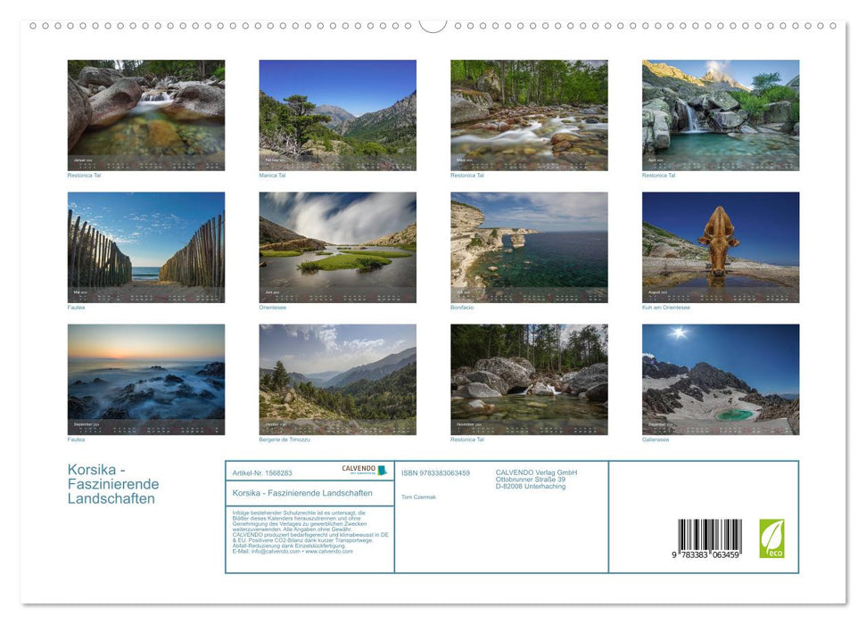 Corsica - Fascinating landscapes (CALVENDO Premium Wall Calendar 2024) 