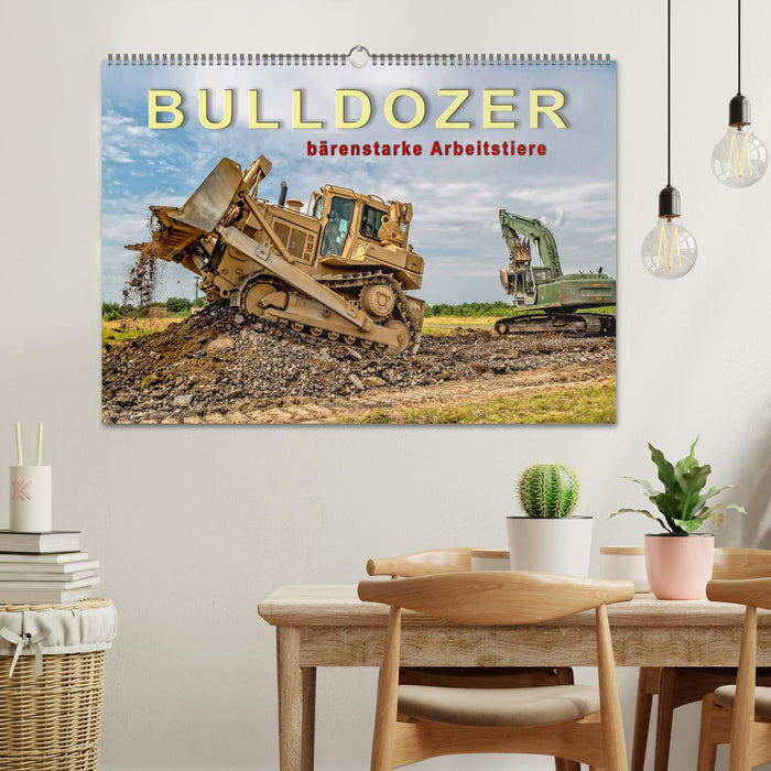Bulldozer - bärenstarke Arbeitstiere (CALVENDO Wandkalender 2024)