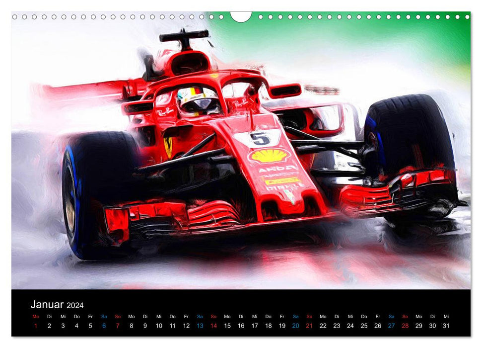 Red racers from Italy (CALVENDO wall calendar 2024) 