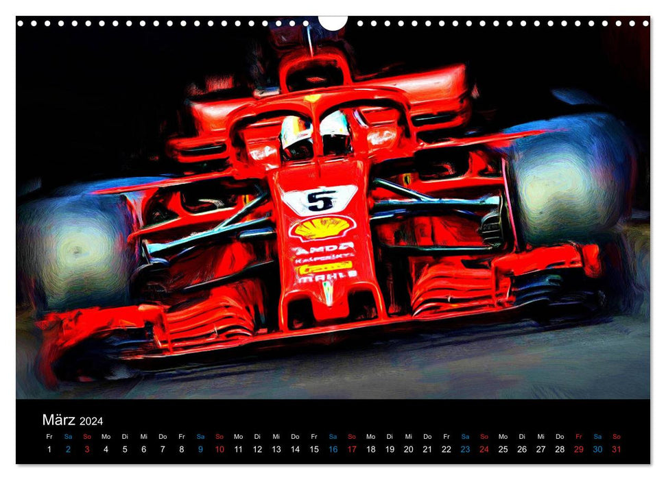 Red racers from Italy (CALVENDO wall calendar 2024) 