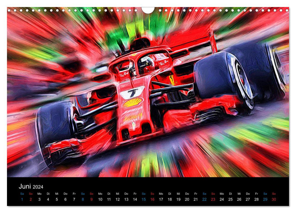 Red racers from Italy (CALVENDO wall calendar 2024) 
