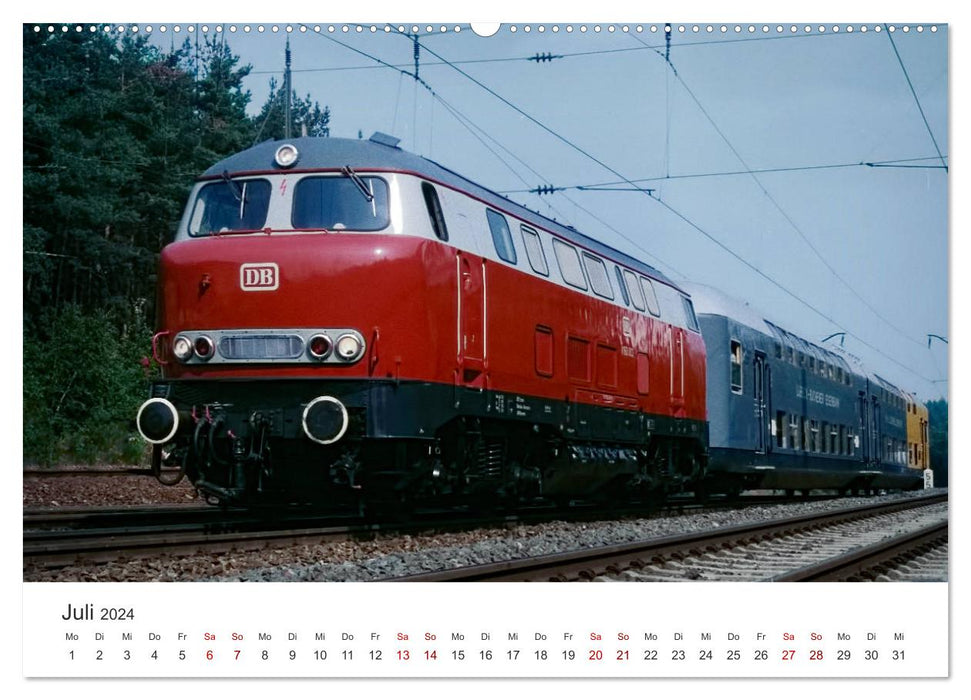 German diesel locomotives (CALVENDO Premium Wall Calendar 2024) 