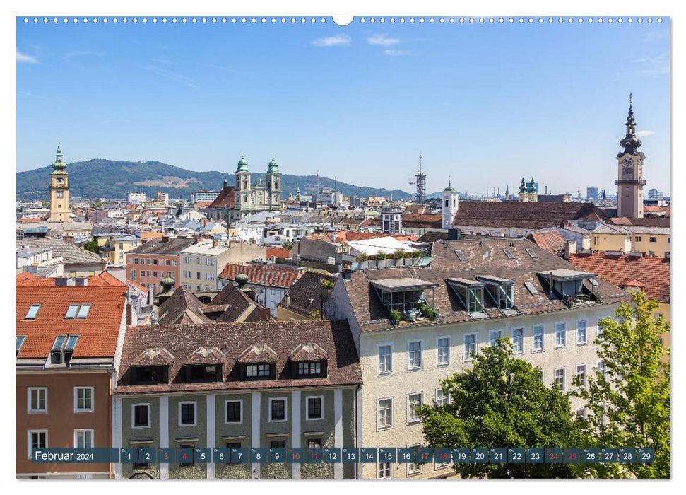 Facettenreiches Linz (CALVENDO Premium Wandkalender 2024)