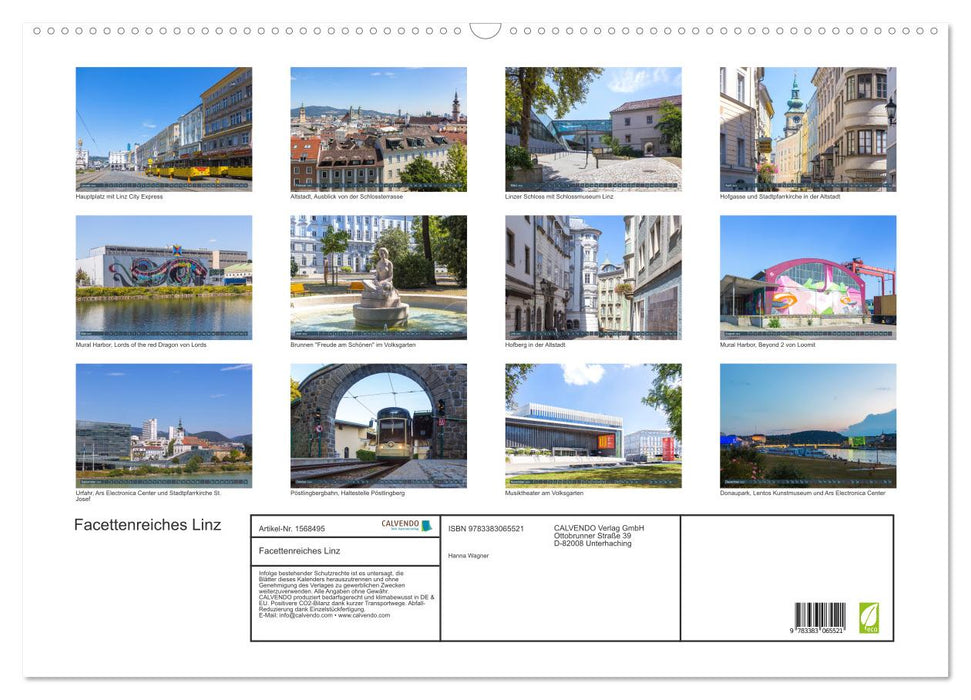 Multifaceted Linz (CALVENDO wall calendar 2024) 