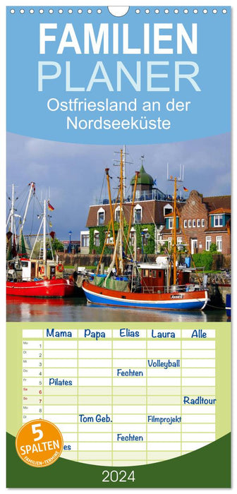 Ostfriesland an der Nordseeküste (CALVENDO Familienplaner 2024)