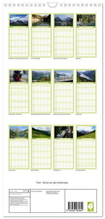 Tyrol – Autour du lac Achensee (Planificateur familial CALVENDO 2024) 