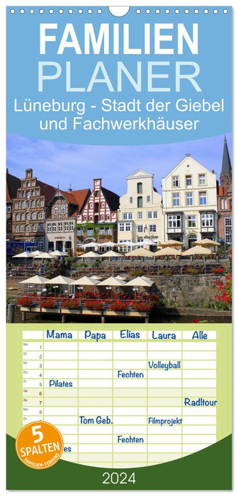 Lüneburg - Stadt der Giebel und Fachwerkhäuser (CALVENDO Familienplaner 2024)