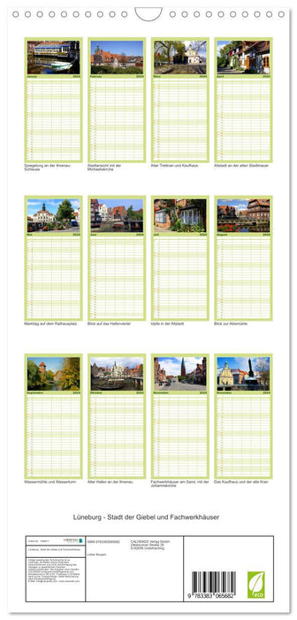 Lunebourg - ville aux pignons et aux maisons à colombages (Planificateur familial CALVENDO 2024) 