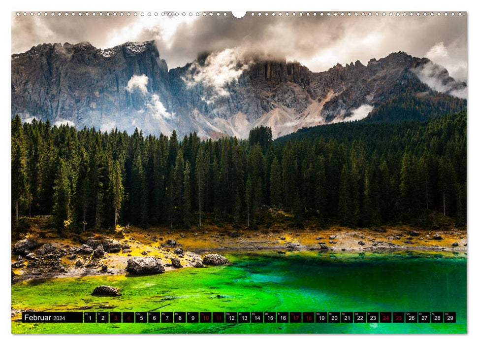 Mountain lakes in the Dolomites (CALVENDO wall calendar 2024) 