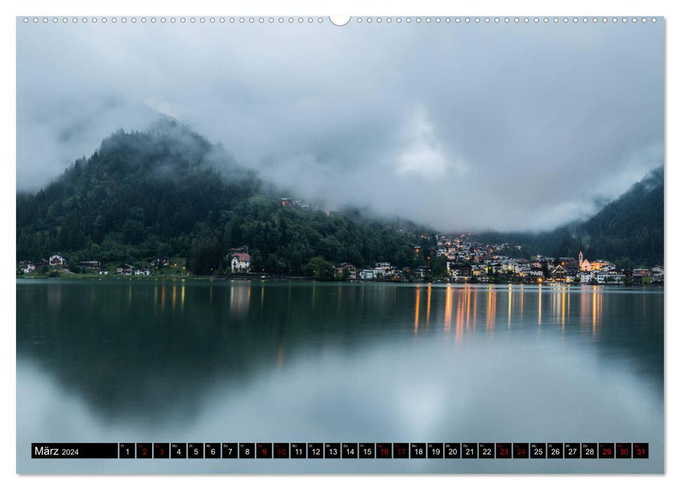 Mountain lakes in the Dolomites (CALVENDO wall calendar 2024) 