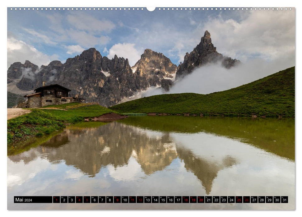 Mountain lakes in the Dolomites (CALVENDO wall calendar 2024) 