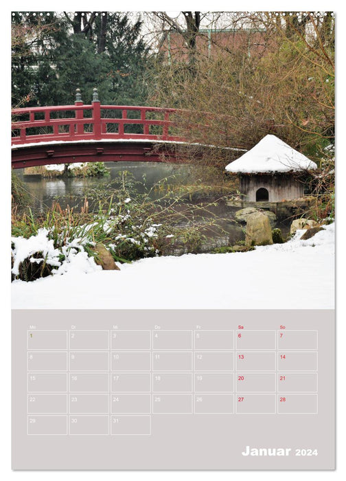 Japanese Garden in Leverkusen (CALVENDO Premium Wall Calendar 2024) 