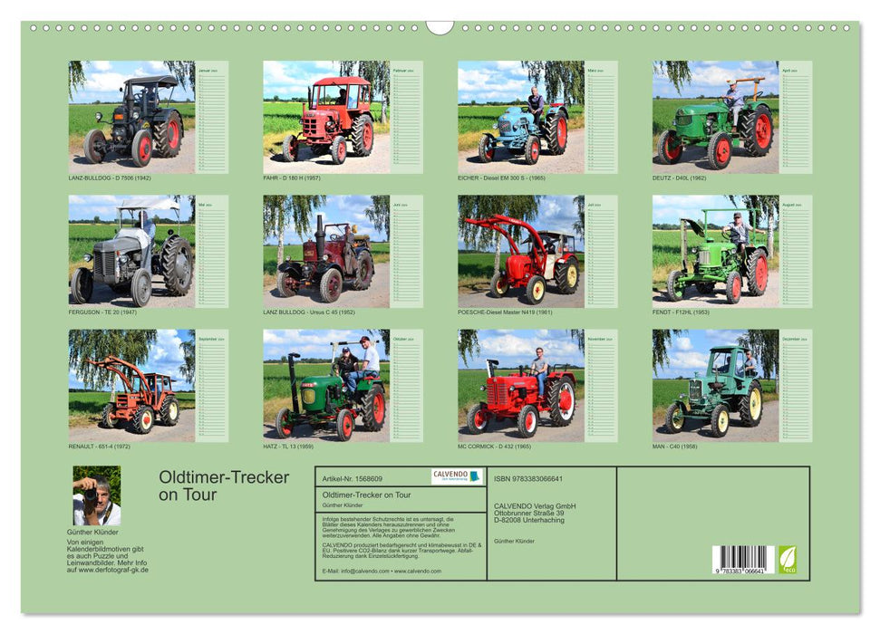 Tracteur vintage en tournée (calendrier mural CALVENDO 2024) 