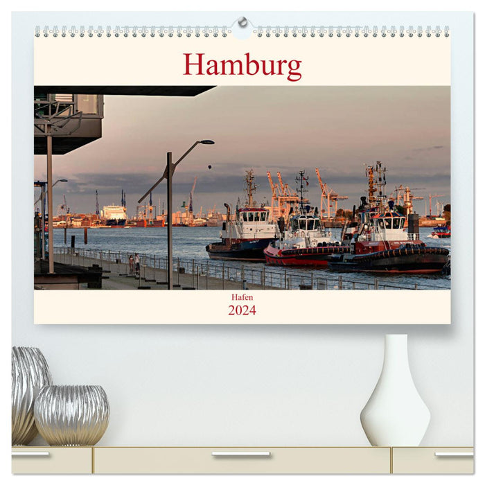Hamburg Harbor (CALVENDO Premium Wall Calendar 2024) 