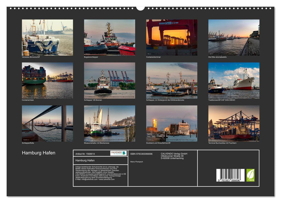 Hamburg Hafen (CALVENDO Premium Wandkalender 2024)