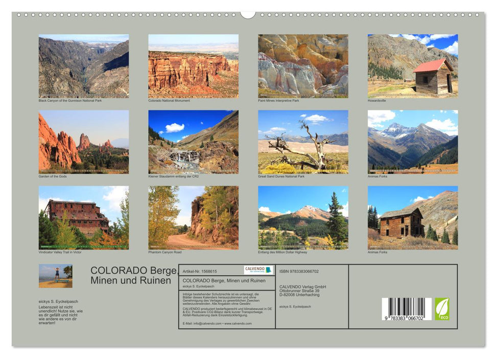 COLORADO mountains, mines and ruins (CALVENDO Premium Wall Calendar 2024) 