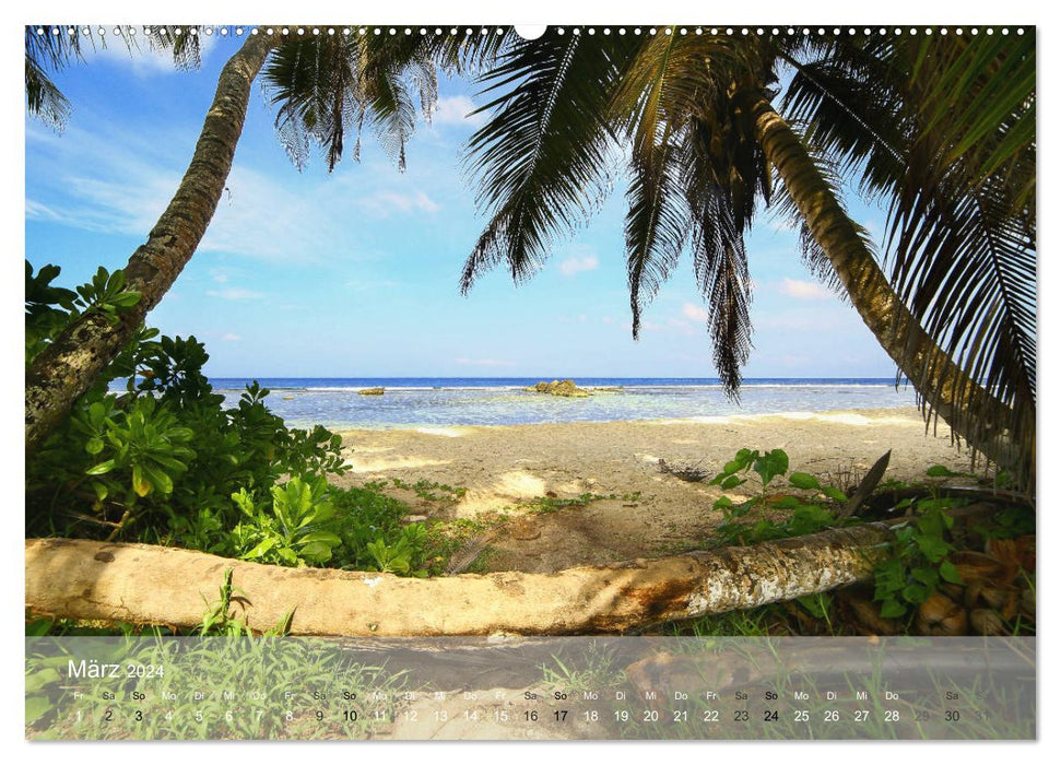 Seychelles - Paradis dans l'Océan Indien (Calendrier mural CALVENDO 2024) 