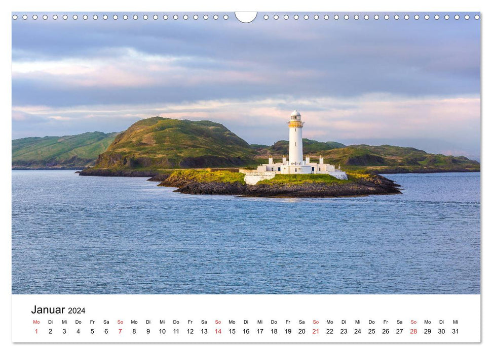 Les phares d'Écosse (calendrier mural CALVENDO 2024) 