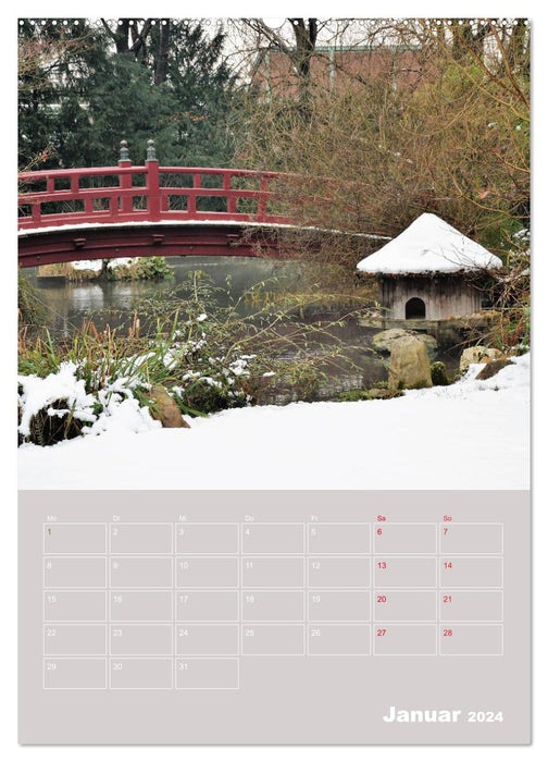 Japanese Garden in Leverkusen (CALVENDO wall calendar 2024) 