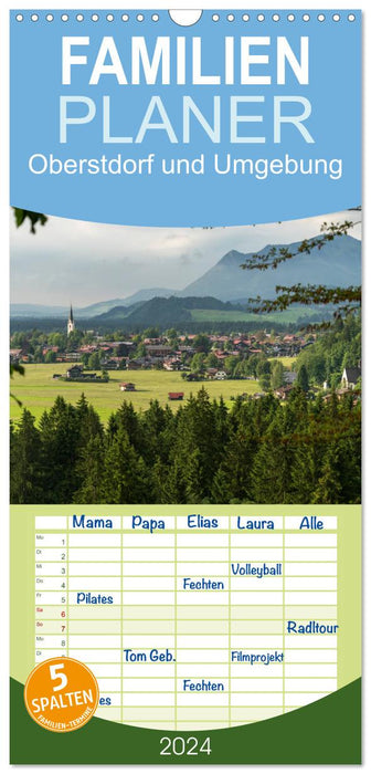 Oberstdorf und Umgebung (CALVENDO Familienplaner 2024)