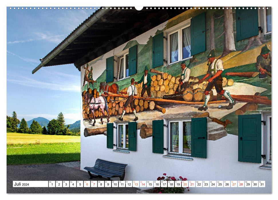 Peinture Lüftl de Haute-Bavière (Calvendo Premium Wall Calendar 2024) 