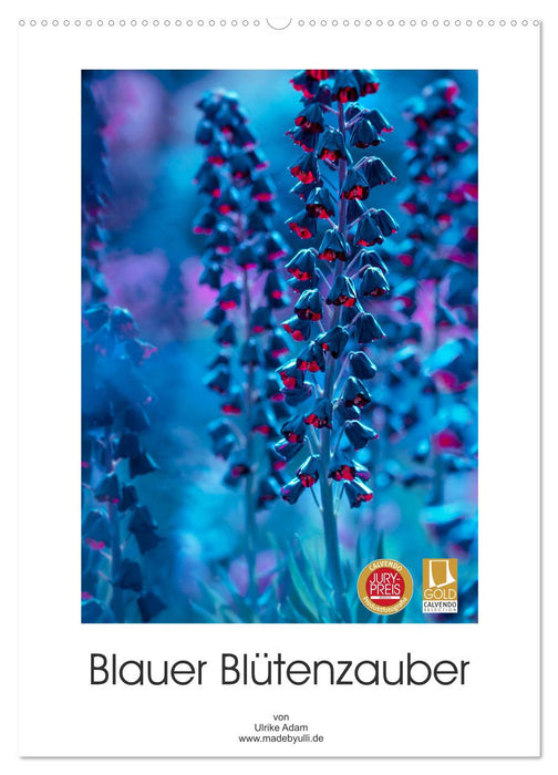 Blue flower magic (CALVENDO wall calendar 2024) 