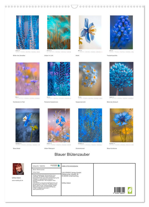 Blue flower magic (CALVENDO wall calendar 2024) 