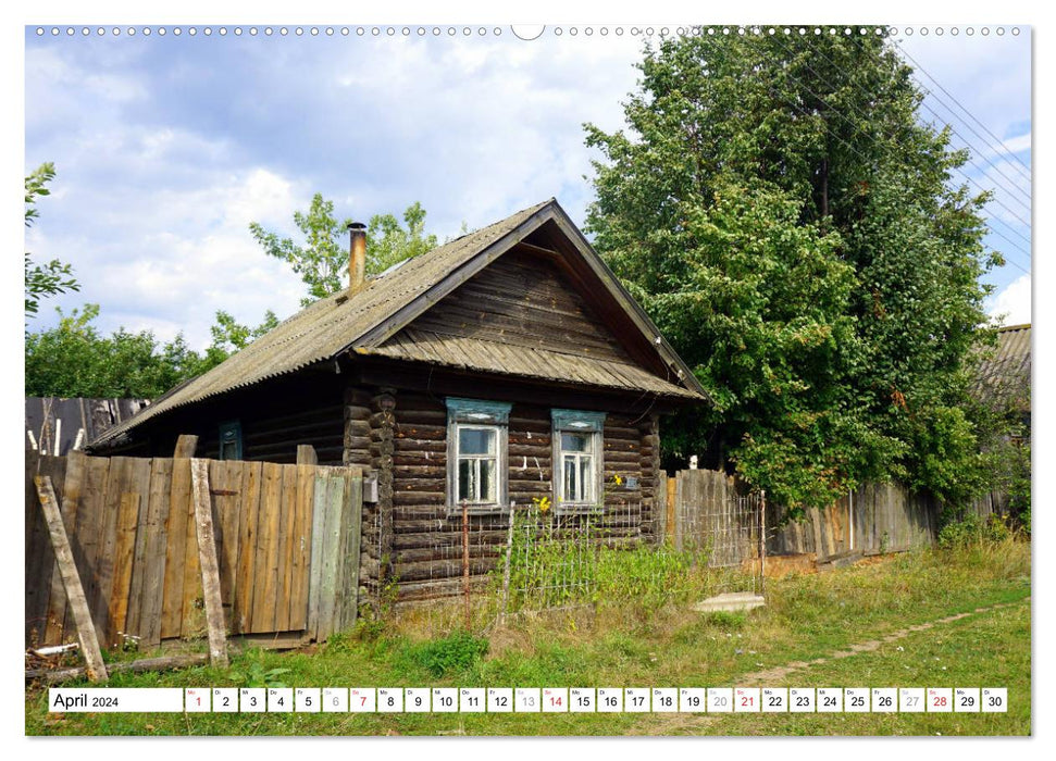 Romantic Russia - Wooden Houses in Chuvashia (CALVENDO Premium Wall Calendar 2024) 