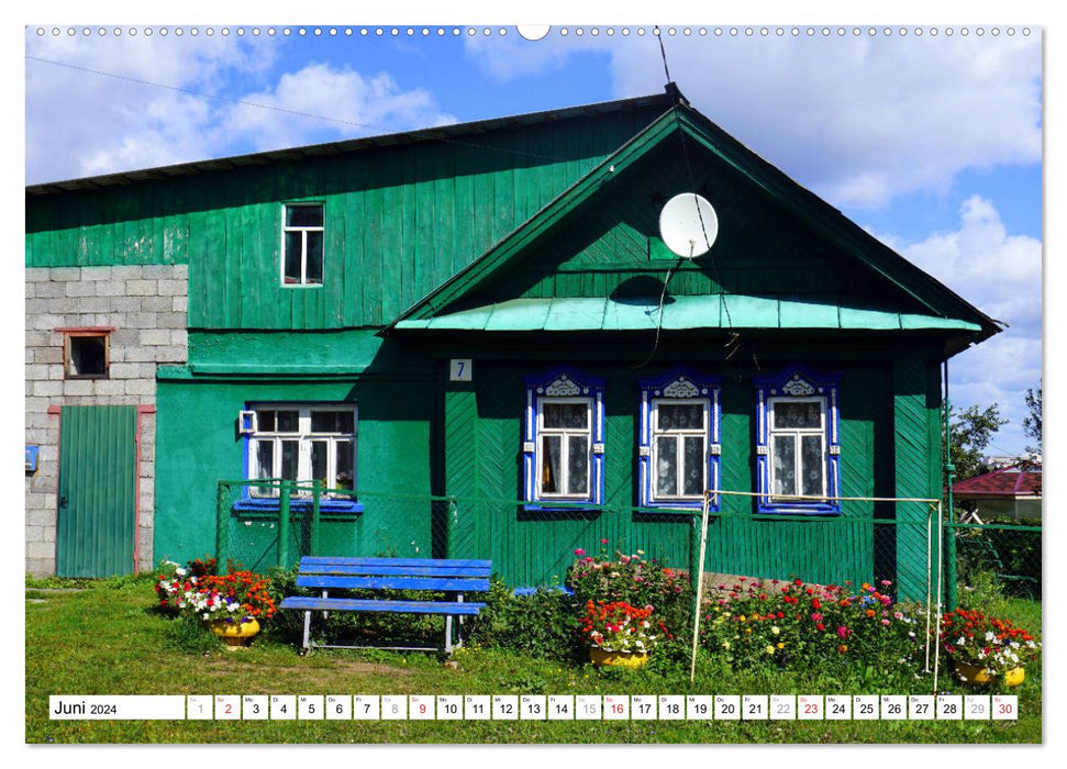 Romantic Russia - Wooden Houses in Chuvashia (CALVENDO Premium Wall Calendar 2024) 