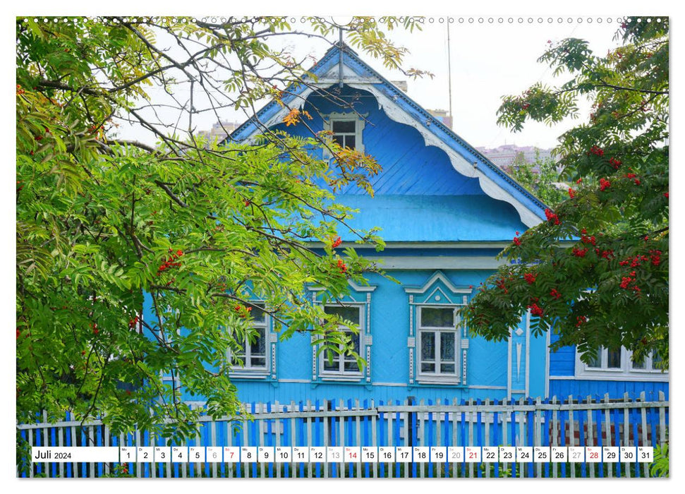 Romantic Russia - Wooden Houses in Chuvashia (CALVENDO Premium Wall Calendar 2024) 