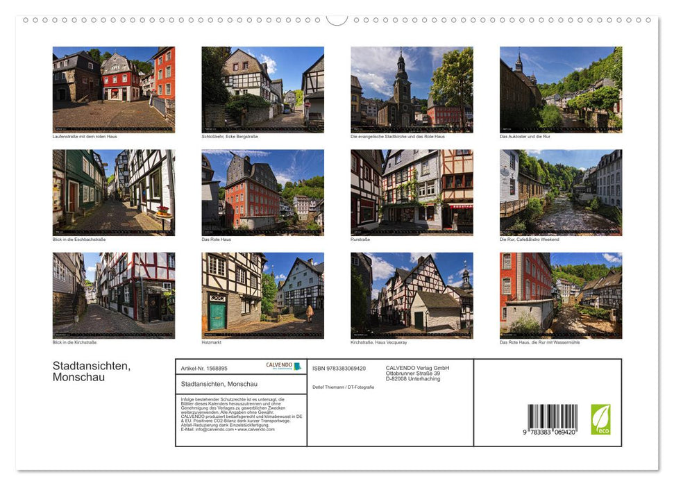 Stadtansichten, Monschau die Altstadt (CALVENDO Premium Wandkalender 2024)