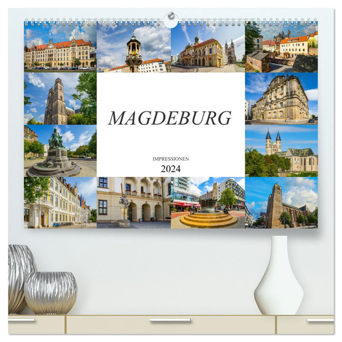 Magdeburg Impressionen (CALVENDO Premium Wandkalender 2024)