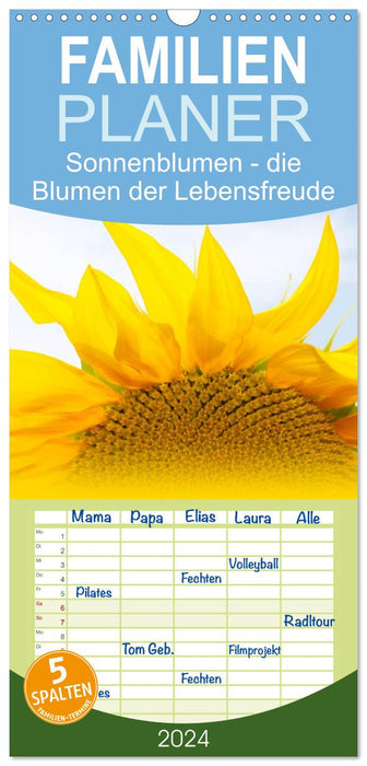 Sonnenblumen - die Blumen der Lebensfreude (CALVENDO Familienplaner 2024)