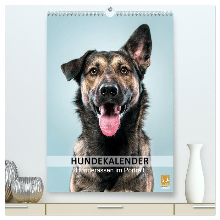 Hundekalender - Hunderassen im Portrait (CALVENDO Premium Wandkalender 2024)