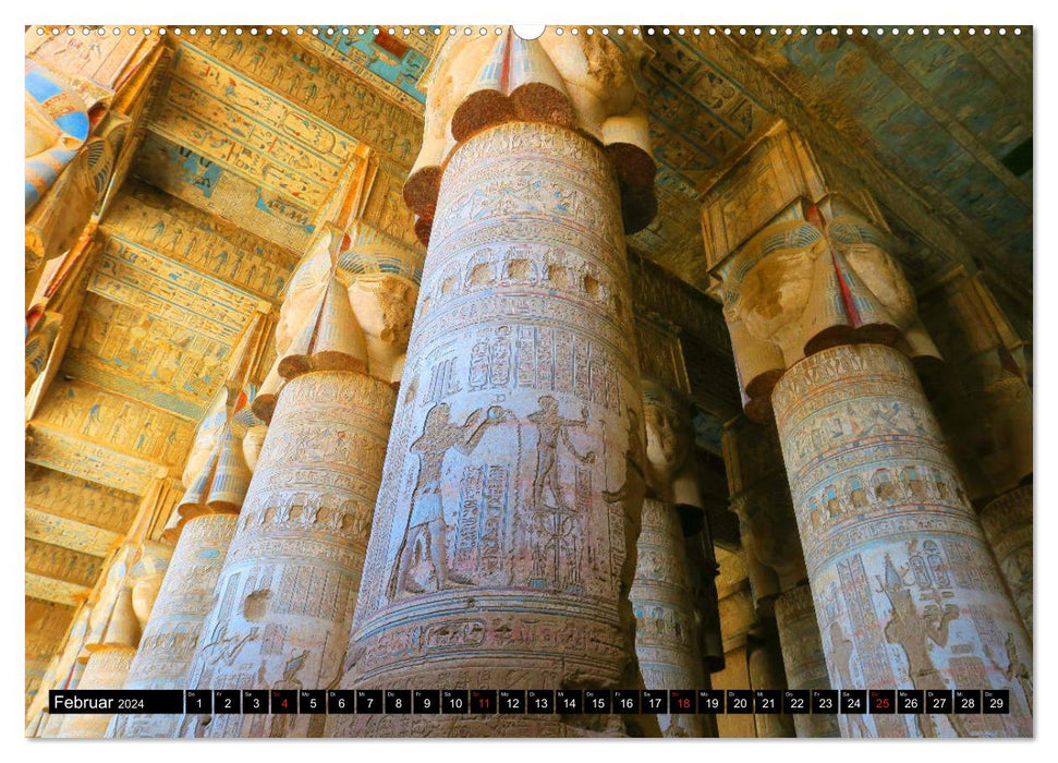 Entre Louxor et Qena - l'Egypte ancienne sur le Nil (Calendrier mural CALVENDO Premium 2024) 