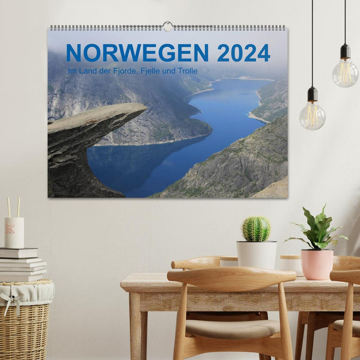 Norvège 2024 - Au pays des fjords, des montagnes et des trolls (Calendrier mural CALVENDO 2024) 