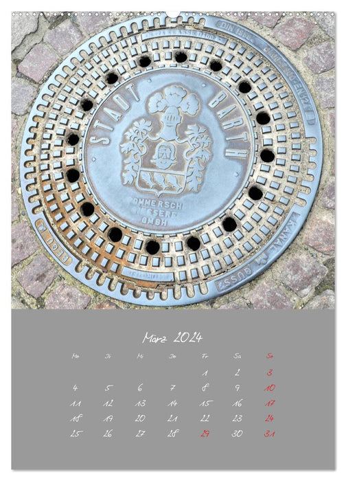 Fascination with manhole covers (CALVENDO Premium Wall Calendar 2024) 