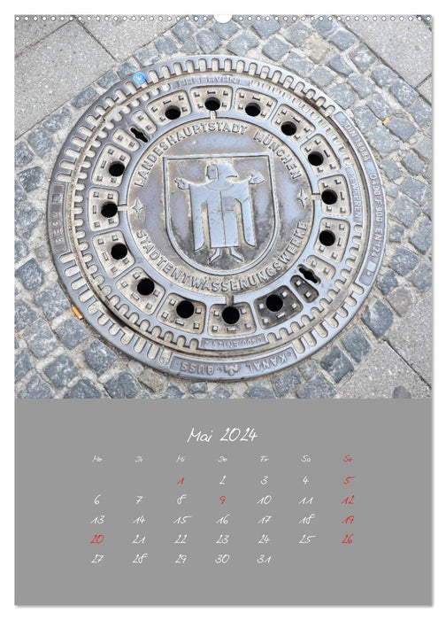 Fascination with manhole covers (CALVENDO Premium Wall Calendar 2024) 