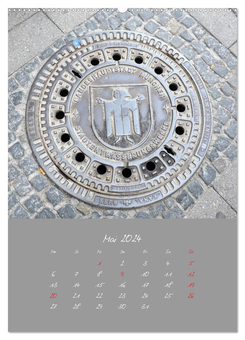 Faszination Kanaldeckel (CALVENDO Premium Wandkalender 2024)