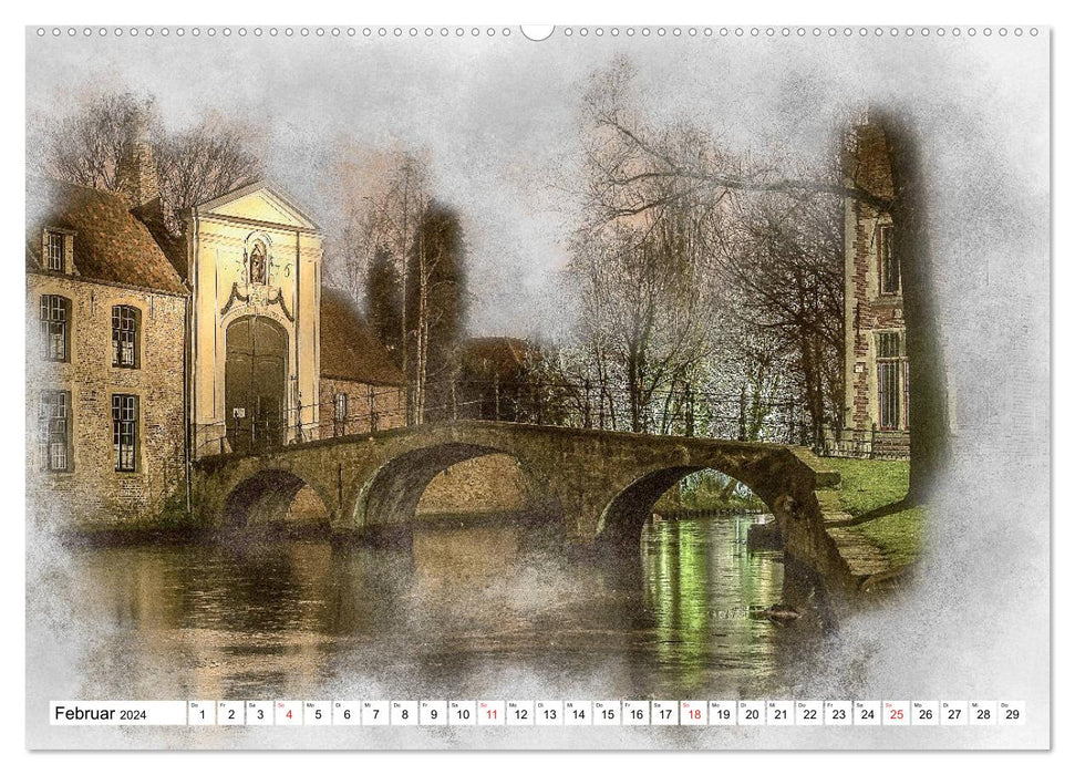 Bruges, the Pearl of Flanders (CALVENDO Premium Wall Calendar 2024) 