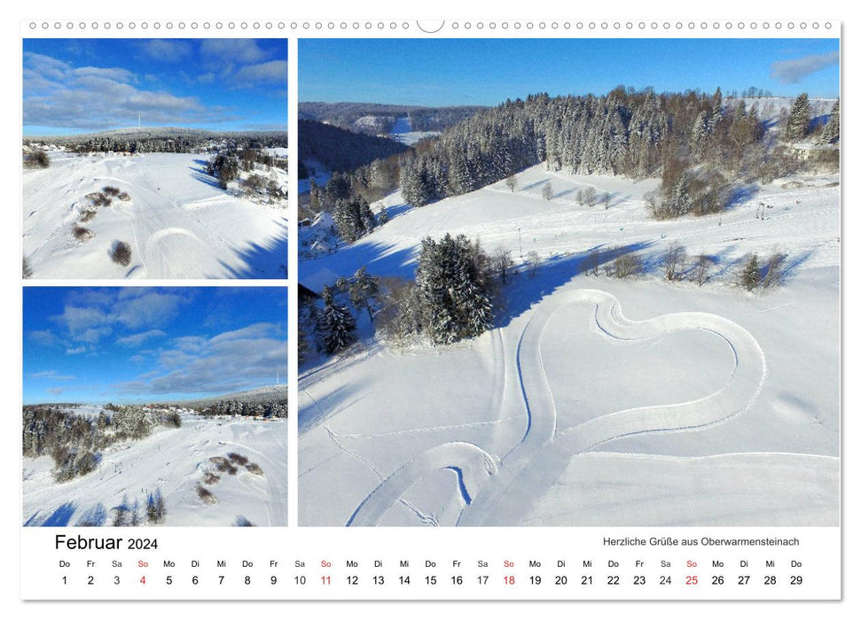 Luftaufnahmen rund um den Ochsenkopf (CALVENDO Premium Wandkalender 2024)