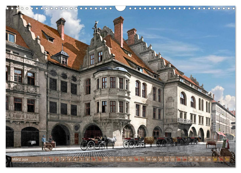 Beautiful Bavaria around 1900 - photos newly restored and detailed colored (CALVENDO wall calendar 2024) 